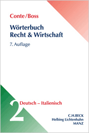 Conte/Boss: Wörterbuch Recht und Wirtschaft (Deutsch-Italienisch)