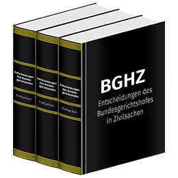 BGHZ - Entscheidungen des Bundesgerichtshofes in Zivilsachen