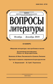 Voprosy literatury Digital Archive (1957 to present)