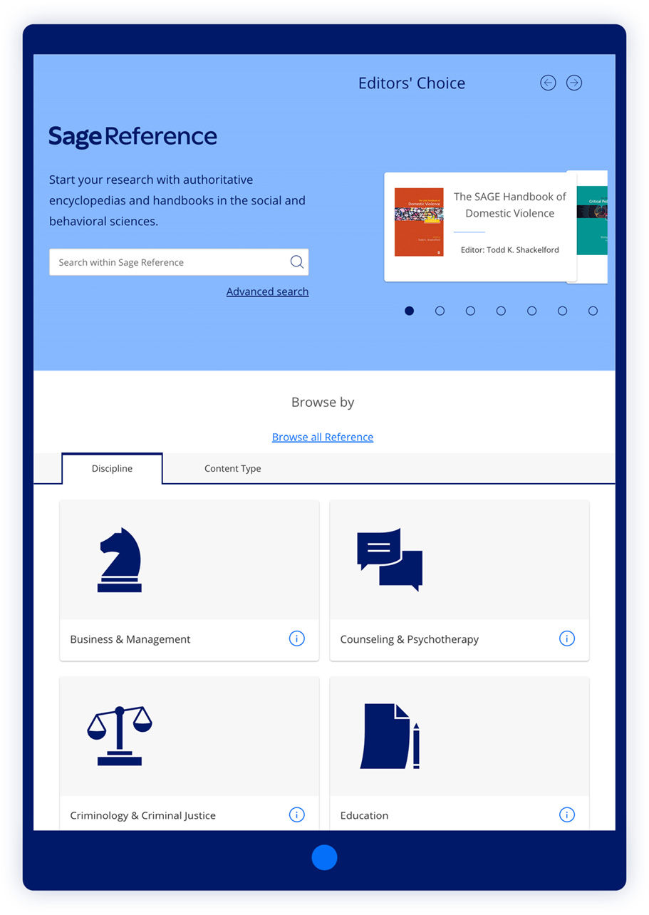 SAGE Reference and Academic Books (ehemals: SAGE Knowledge)