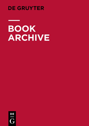 De Gruyter eBooks: De Gruyter Book Archive