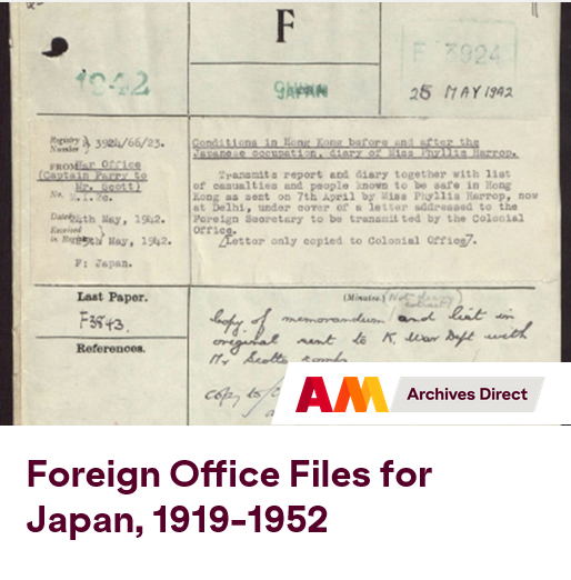 Foreign Office Files for Japan, 1919-1952