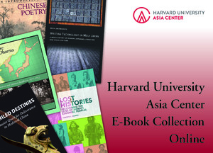 Harvard University Asia Center E-Book Collection