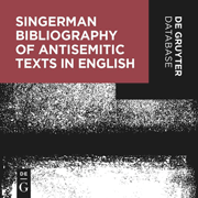 Singerman Bibliography of Antisemitic Texts in English